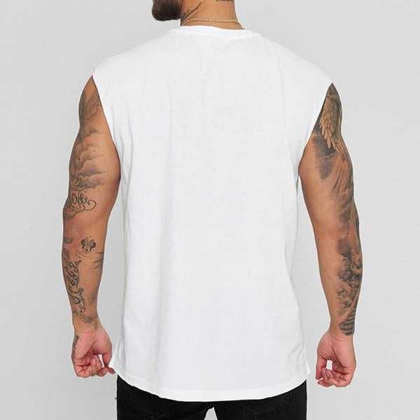 Mens Summer Loose Solid Color Sports Casual Tank Top 35438481M Shirts & Tops