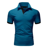 Men's Color Block Short Sleeve Polo Shirt 6610305Z