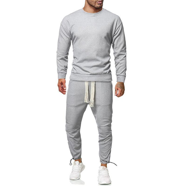 Men's Solid Sweatshirt Trousers Sports Set 48713466Z
