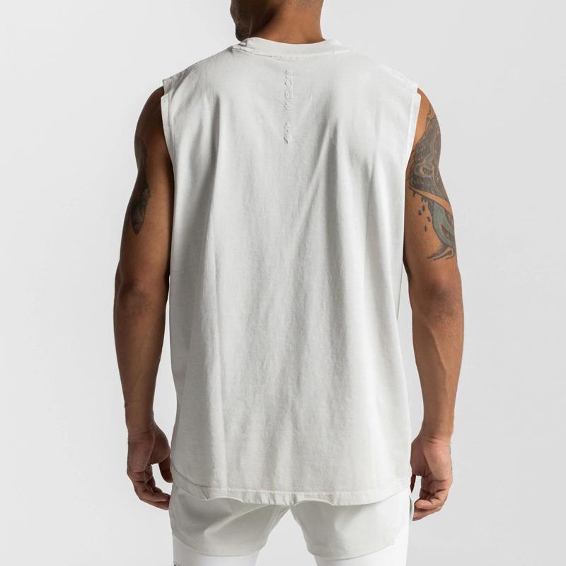Men's Solid Loose Sleeveless Fitness Tank Top 27051817Z