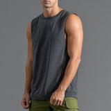 Men's Loose Solid Cooton Sports Tank Top 44374465Z