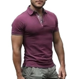 Men's Solid Short Sleeve Polo Shirt 66275471Z