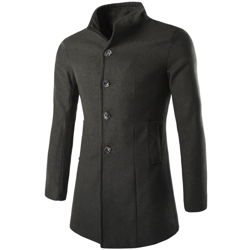 Cappotto monopetto con collo alto da uomo 63921145Z