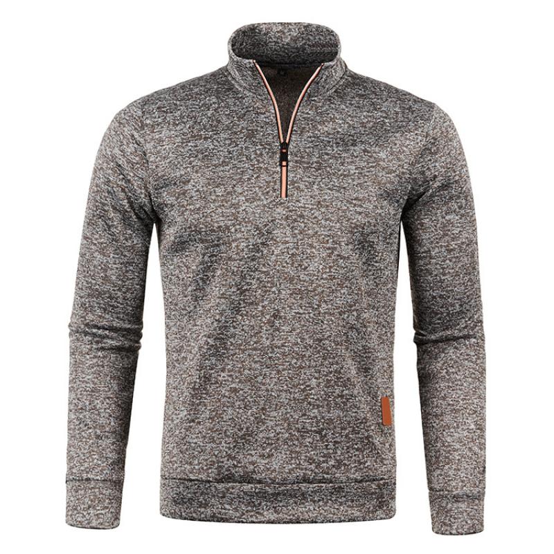 Men's Short High Collar Zip Solid Color SweatShirt 56091864Z