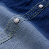 Men's Casual Lapel Gradient Denim Long Sleeve Shirt 00626509M