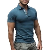Men's Solid Short Sleeve Polo Shirt 66275471Z