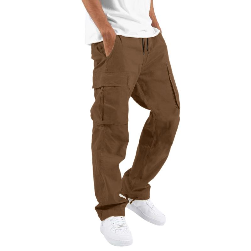 Men's Drawstring Multi-pocket Casual Cargo Pants 97400513M