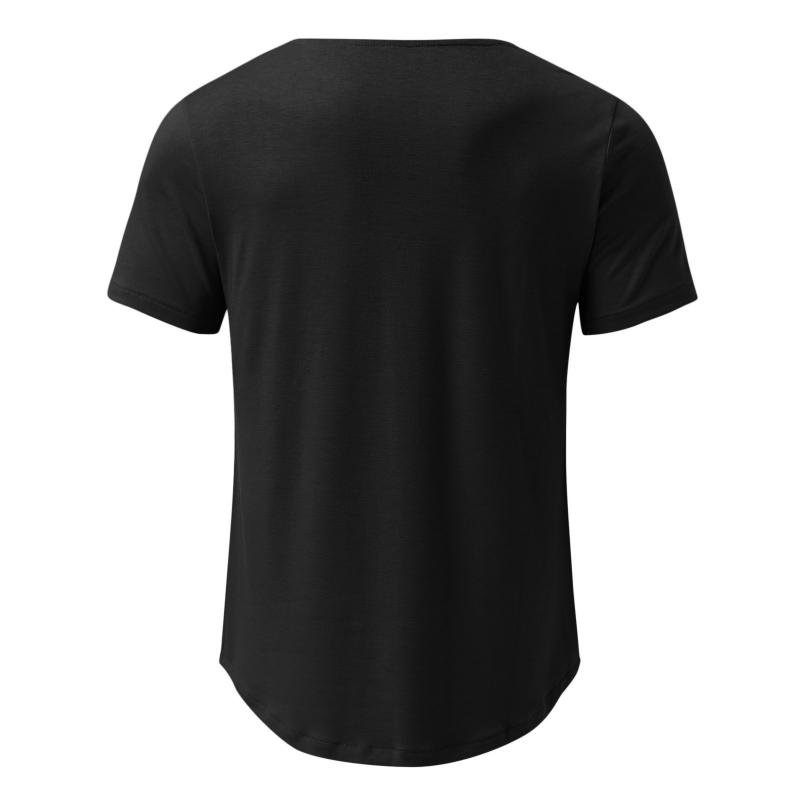 Men's Solid V Neck Short Sleeve T-shirt 10802610Z