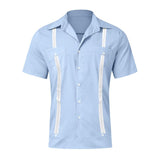 Men's Color Block Short Sleeve Shirt 94288317Z