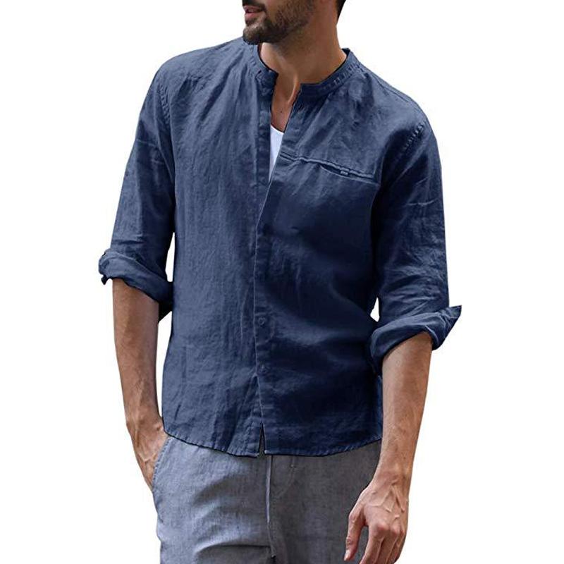 Men's Round Neck Long Sleeve Shirt 97078913Z