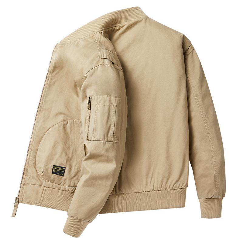 Men's Stand Collar Loose Fit Casual Tooling Jacket 35819008Z