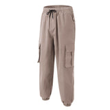 Men's Drawstring Elastic Waist Multi-pocket Outdoor Sports Trousers 37435010Z