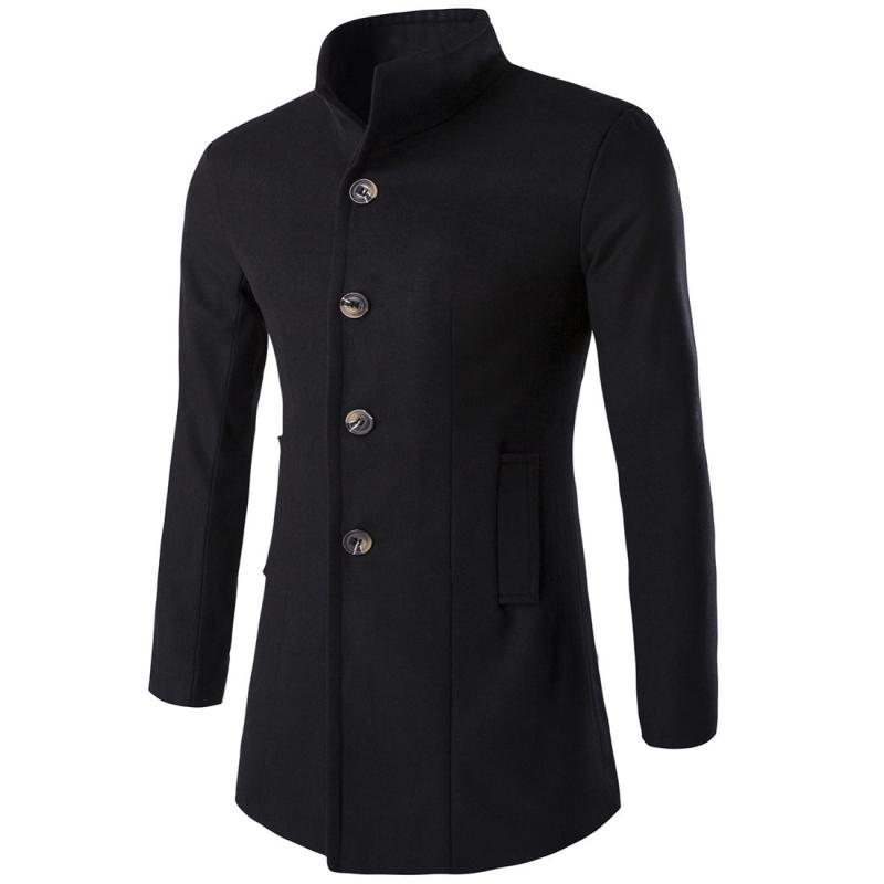 Cappotto monopetto con collo alto da uomo 63921145Z