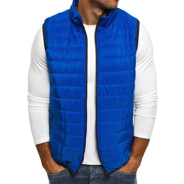 Men's Casual Stand Collar Loose Padded Vest 82532830M