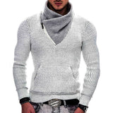 Men's Long Sleeve Turtleneck Pocket Knit Sweater 74575373M
