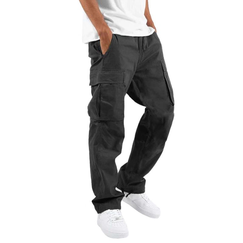 Pantaloni cargo casual multitasche con coulisse da uomo 97400513M