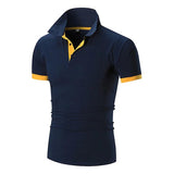Men's Color Block Short Sleeve Polo Shirt 6610305Z