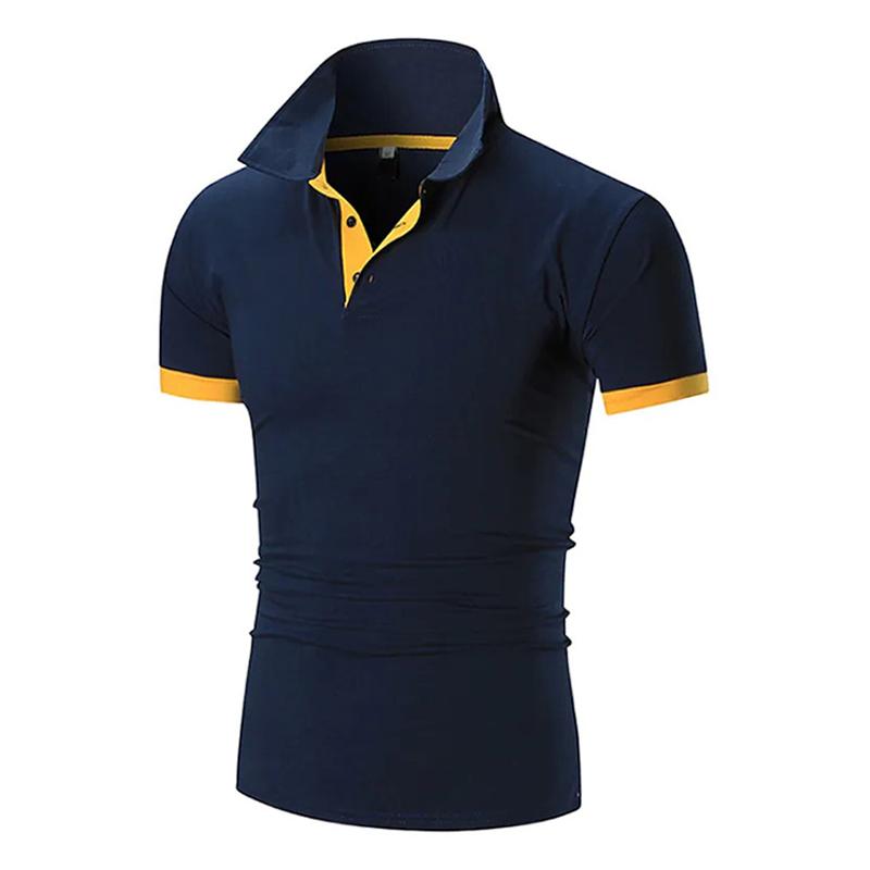 Men's Color Block Short Sleeve Polo Shirt 6610305Z
