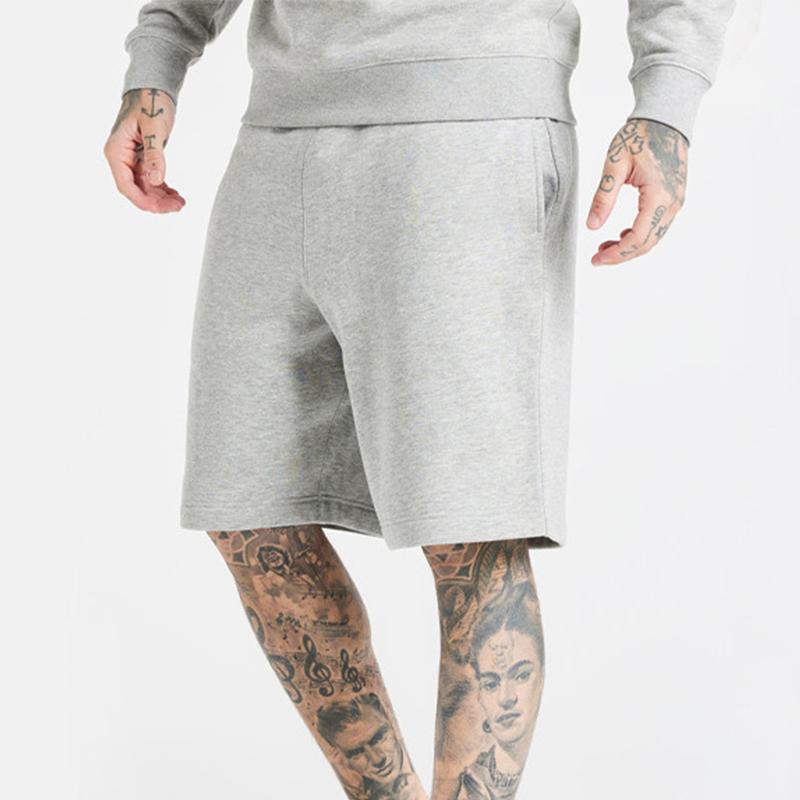 Men's Solid Loose Long Sleeve Sweatshirt Shorts Sports Casual Set 14234755Z