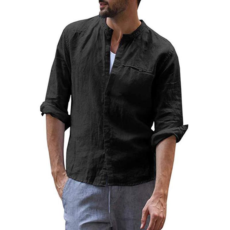 Men's Round Neck Long Sleeve Shirt 97078913Z