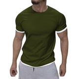 Men's Color Block Round Neck T-shirt 13703264Z