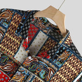 Men's Ethnic Print Short Sleeve Shirt 60116856Z