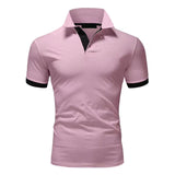 Men's Color Block Short Sleeve Polo Shirt 6610305Z
