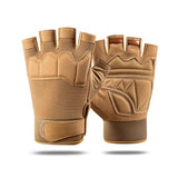 Camo Half Finger Gloves Gloves / Sand Color M