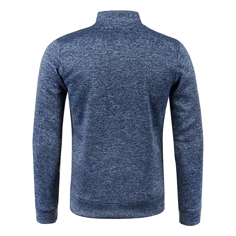 Men's Short High Collar Zip Solid Color SweatShirt 56091864Z