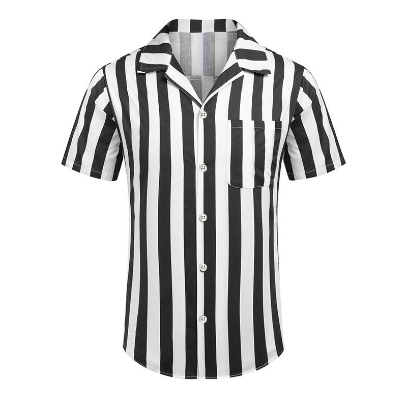 Men's Striped Short Sleeve Shirt 98185822Z