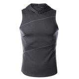 Men's Solid Hooded Sports Fitness Tank Top 27514034Z