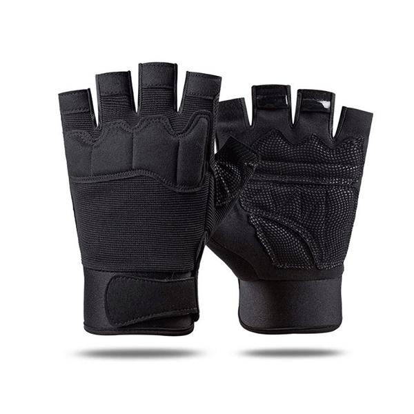 Camo Half Finger Gloves Gloves / Black M