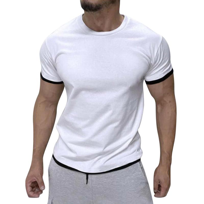 Men's Color Block Round Neck T-shirt 13703264Z