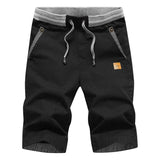 Men's Solid Elastic Waist Cotton Beach Shorts 32473892Z