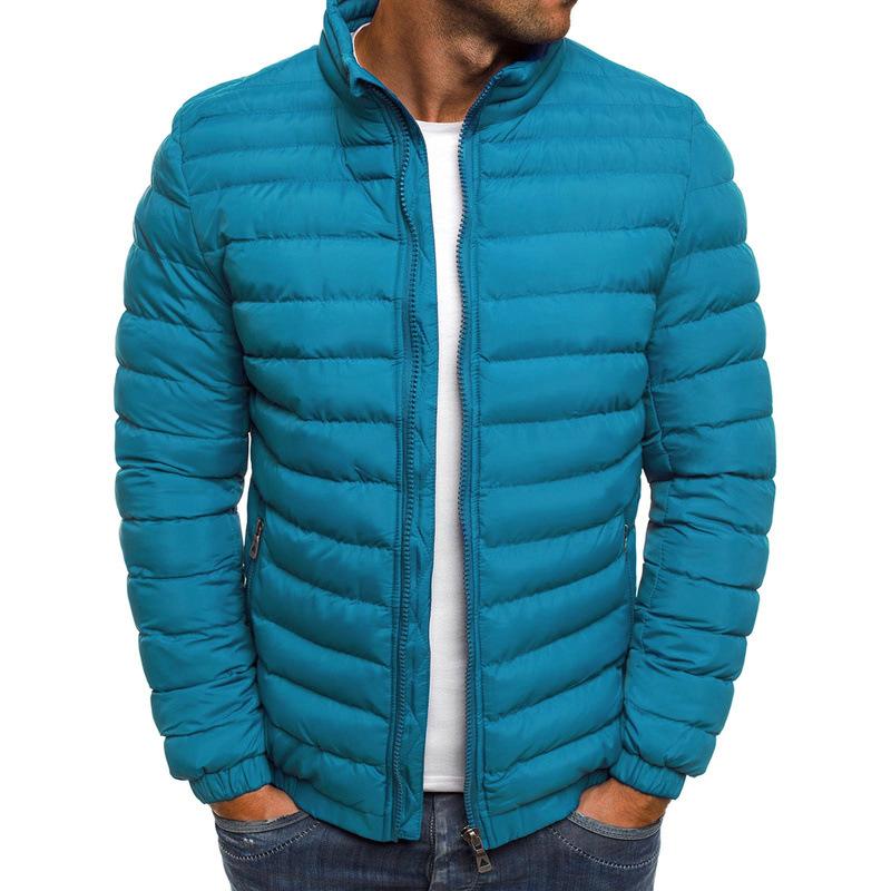 Men's Casual Stand Collar Long Sleeve Padded Jacket 96439922M