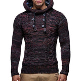 Men's Slim Turtleneck Hooded Pullover Sweater 96655035M