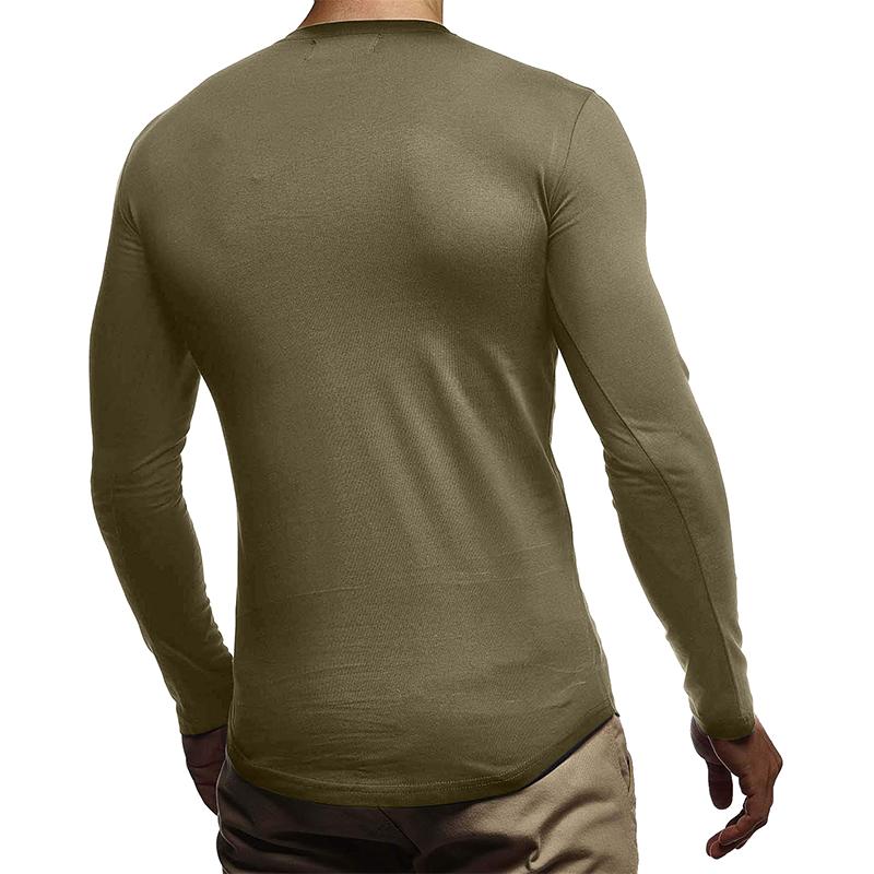 Men's Crew Neck Long Sleeve Slim T-shirt 67832531Z