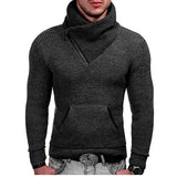 Men's Long Sleeve Turtleneck Pocket Knit Sweater 74575373M