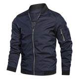 Men's Stand Collar Solid Multi-pocket Jacket 49729222Z