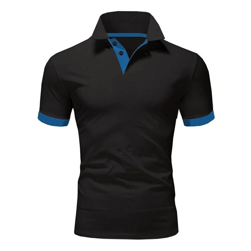 Men's Color Block Short Sleeve Polo Shirt 6610305Z