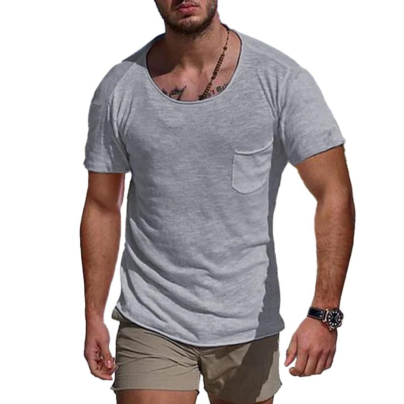 Men's Pocket Crew Neck Short Sleeve T-shirt 47935027Z